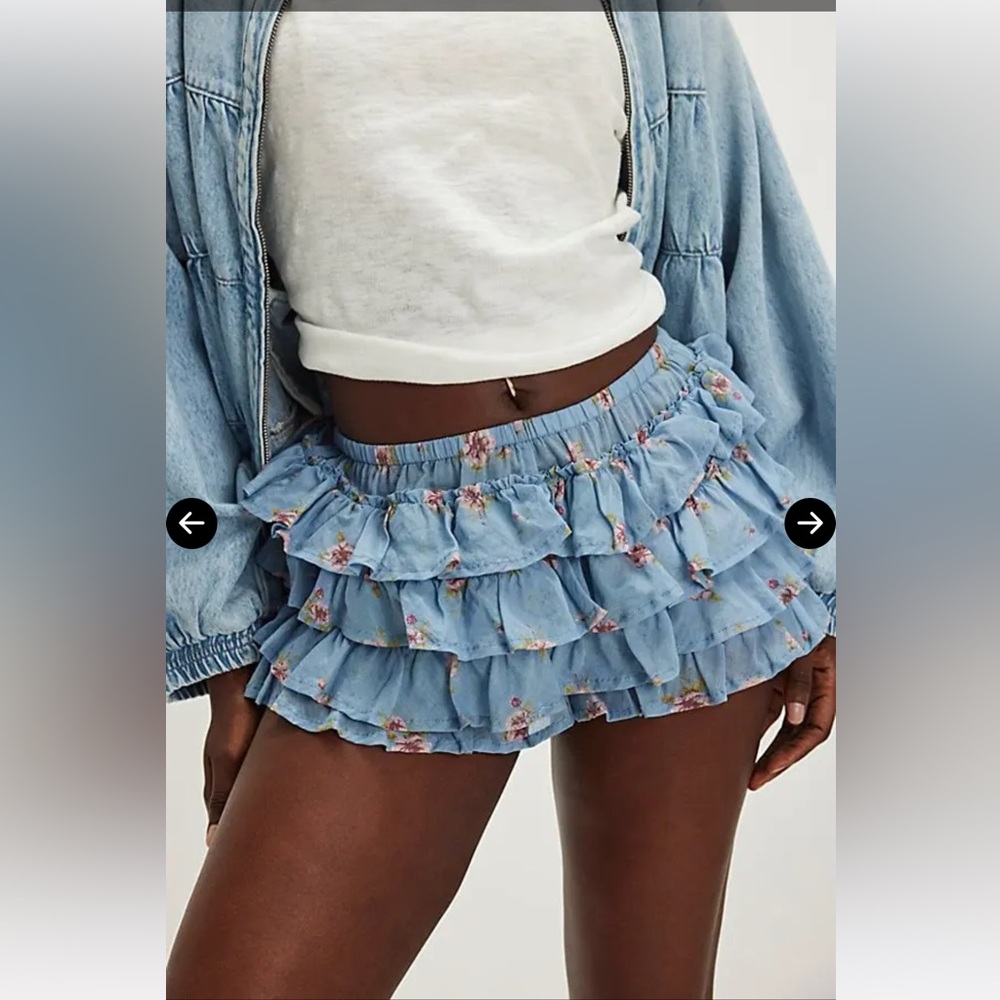 NWT Free People Ruffle Up Bloomer Shorts Size S originally $68